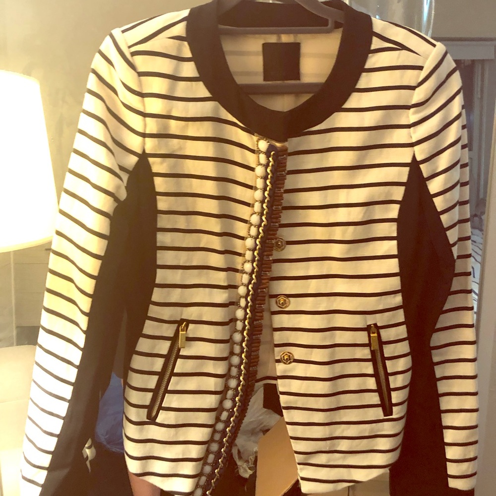 Pinko embellished striped spring jacket